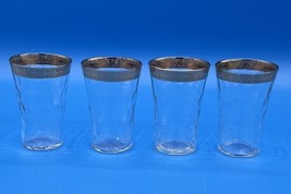 Antique Lead Crystal Honeycomb Gold 3” Cordial Glasses Lot of 4 *Pre-Owned* - $23.26