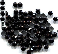 RHINESTUDS Faceted Metal 4mm Hot Fix   BLACK  iron on   2 Gross  288 Pieces - £5.32 GBP