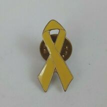 Vintage Yellow US Troops Awareness Ribbon Lapel Pin - $4.37