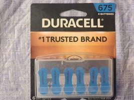 Duracell Size 675 Hearing Aid Batteries 6 Pack EXP 03/2024 - £3.59 GBP