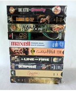 10 Sealed VHS Tapes 2 Blank 8 Multiple Genre Bubba Ho-Tep Octopussy Yoga... - $39.59