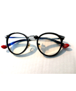 Etina HAKODATE.A Black and Red Eyeglasses 49-20-145 - £83.62 GBP