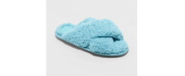 STARS ABOVE Women&#39;s Fuzzy Cross Front Slide Slippers (Size M / 7-8) ~ NE... - $160.11 MXN
