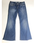 Seven7 Flare Leg Light Distressed Mid Rise Jeans Size 31 - £21.31 GBP