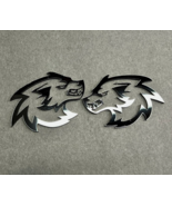 Wolf Badges Emblem Car/Truck, (2) BADGES, Fender Angry Agressive Raging - €27,31 EUR