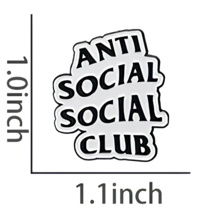 Spilla antisociale Spilla smaltata antisociale del club sociale Spilla con... - £4.75 GBP