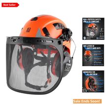 Professional Arborist Helmet with NRR 27dB Ear Muffs for Loud Environments - $195.97