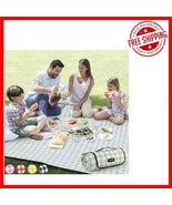 Extra Large Foldable Picnic Blanket 80&#39;&#39;x80&#39;&#39; - Machine Washable &amp; Skin-... - $70.23 CAD