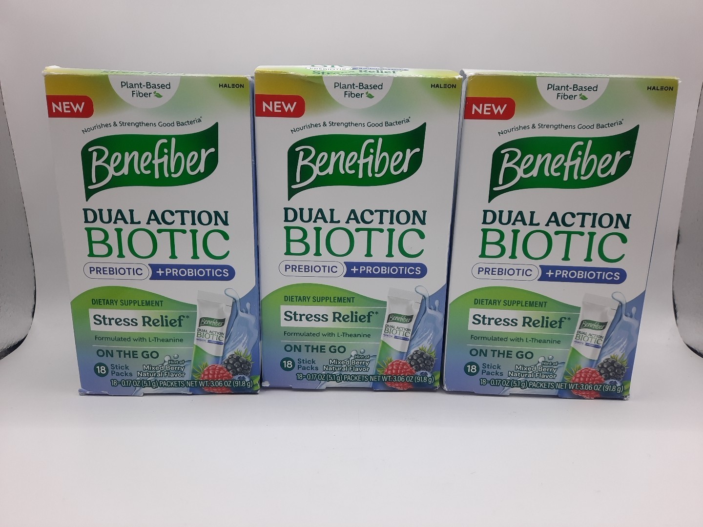 Benefiber Dual Action Biotic Prebiotic 18 Sticks Ea Mixed Berry Exp 02/2026 *3* Item image 5