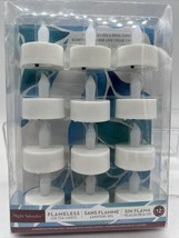 12 Tea Lights Night Splendor Flameless LED 90 Battery Flicker Candle COM... - $5.34