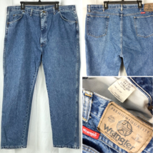 Wrangler Vtg Stonewashed Jeans Mens sz 42 x 31 True Fit USA Made 90s Blu... - $48.16