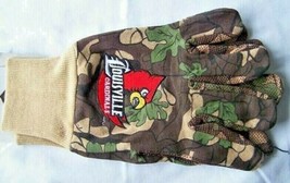 Work Garden Gloves Louisville Cardinals Adult Mens One Size NEW Camo OSFM Cotton - £8.23 GBP