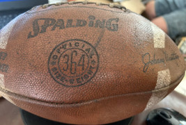 Vintage Spalding 364 Football Johnny Unitas Ball Leather Baltimore Colts - $33.19