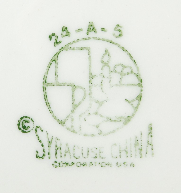 Syracuse China 5.75" Saucer 24 A 5 New Green Sprays Item image 3