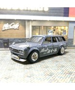 Custom Hot Wheels Datsun 510 Wagon Kaido House Grey - $37.00