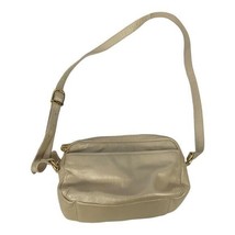 Etienne Aigner Beige Genuine Leather Crossbody Bag With Gold Hardware - $23.03