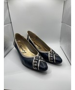 Margaret J Vintage multi color leather pumps with gold studs - $745.27 MXN