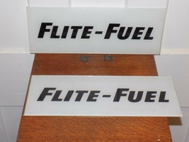 Vintage Pair of NOS “Flite-Fuel” Gas Station Pump Glass Signs - $79.20