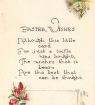 Easter Wishes Antique Postcard Posted Colorado Springs 1923 to Cedar Vale Kansas - £9.68 GBP