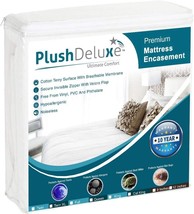 Xl Twin Plushdeluxe Premium Zippered Mattress Encasement, Cotton, Sided ... - £40.05 GBP