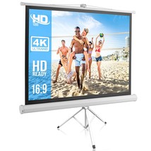 Portable Projector Screen Tripod Stand - Mobile Projection Screen , Lightweight  - £64.55 GBP