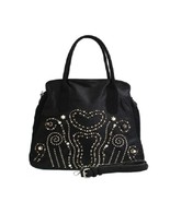 Black Gesia Firenze Rhinestone &amp; Pearl LG Hobo Handbag - G8053  - $863.27 MXN