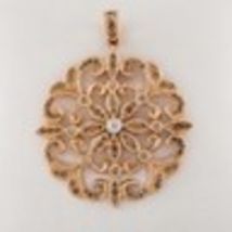 14k Rose Gold 1.00 carat Diamond Floral Pattern Pendant - $1,352.45