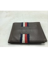 Tommy Hilfiger Brown Leather BI Fold Wallet - $279.18 MXN