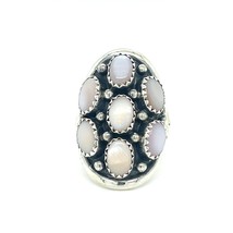 B Touchine Sterling Silver .925 Mother of Pearl Cluster Ring Size 6.5 - $118.80
