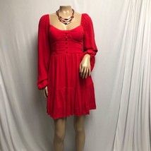 SO Short Dress Juniors Size Small Bustier Bodice Tiered Lined Red NEW - $19.60