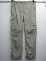 Columbia OMNI-SHADE Mens W34 L34 Khaki Convertible Cargo Pants 6 Pocket Excellen - £26.97 GBP