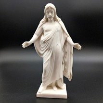 White Cultured Marble Statue Christus Jesus Figurine Statue 6&quot; - White - $1,003.43 MXN