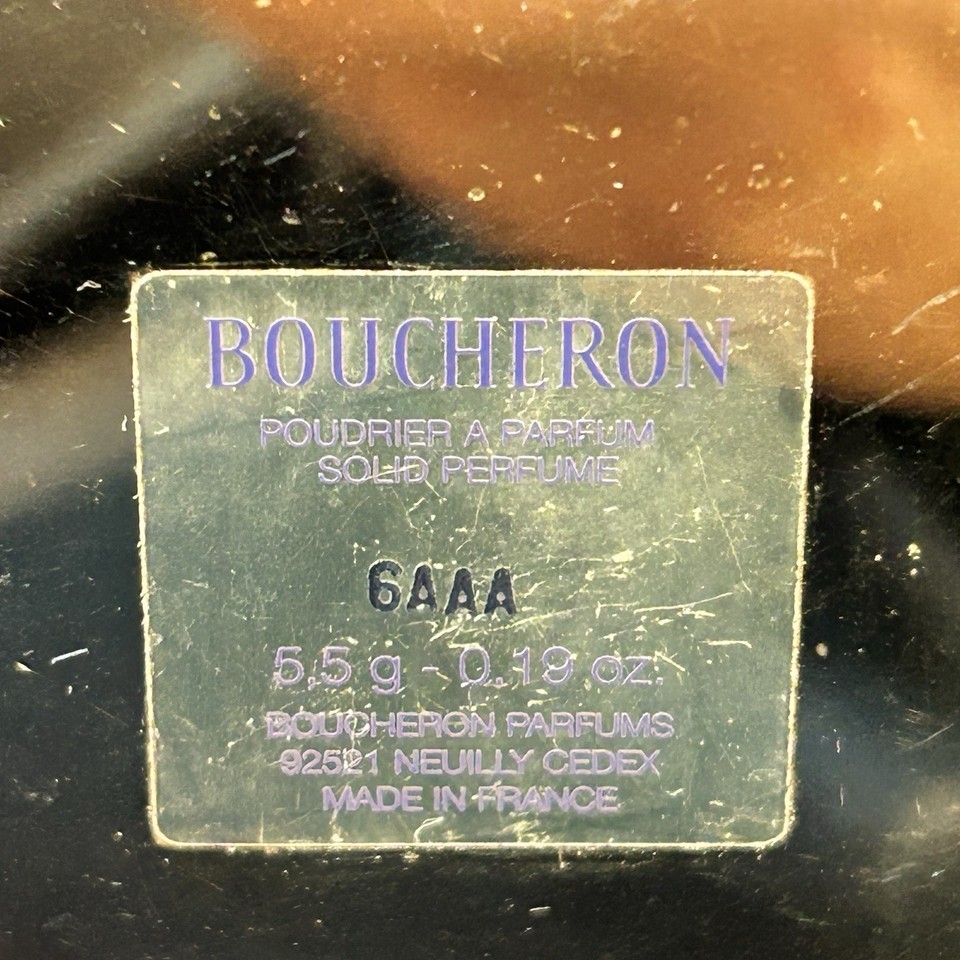 Vintage Boucheron For Women Solid Perfume Hinged Gold Compact 5.5g RARE Item image 6