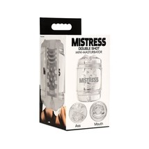 Curve Toys Mistress Double Shot Ass &amp; Mouth Mini Masturbator Clear - £13.86 GBP