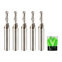 Carbide Ball Nose Cnc End Mill Bit Set 1/4 Inch Shank 1/8 Inch Cutting, 5Pcs - £58.32 GBP