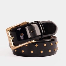 The Jupiter Black Patent Spike Leather Belt image 6