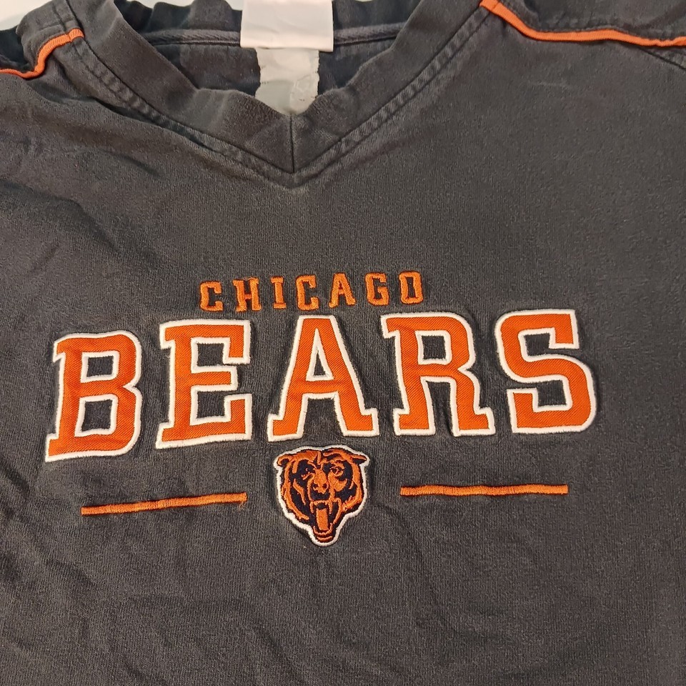 NFL Chicago Bears Football Mens Faded Black & Orange T-Shirt Long Sleeve Size XL Item image 4