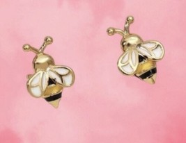 Bumble bee earrings - gold stud earrings - £6.76 GBP