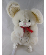 Vtg Korea APPLAUSE Wallace Berrie WHITE MOUSE W Satin Star accent PLUSH ... - $22.65 CAD