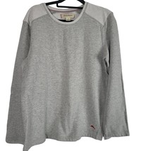 Tommy Bahama Pullover Sweatshirt L Mens Grey Long Sleeve Crew Neck Logo Top - $17.71