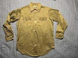 NEW Vintage Tuf Nut Button Down Work Shirt Men’s Size 16 Regular USA Made Green - £31.75 GBP