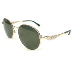 Judith Leiber Sunglasses Demure Sun Jade Gold Green Round Frames Clear Crystals - £111.61 GBP