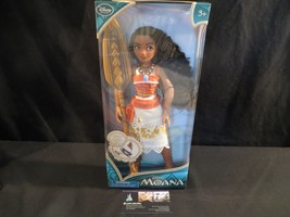 Disney Store Authentic Moana classic doll 11&quot; action figure with paddle - $40.72