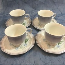 4 Mikasa Country Place BLUE STAR FR501 Coffee Tea Cup Saucer No Utensil ... - $33.60