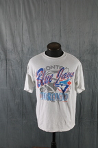 Toronto Blue Jays Shirt (VTG) - Big Script Logo Graphic - Men&#39;s Large - £38.42 GBP