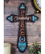 Western Family Tooled Tuscan Fleur De Lis Floral Scrollwork Horseshoe Wa... - $32.87 CAD