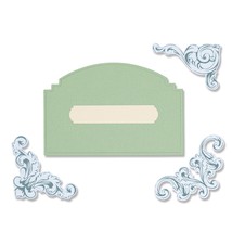 Sizzix Framelits Die &amp; Stamp Set By Olivia Rose 5/Pkg Vintage Corners - £16.01 GBP