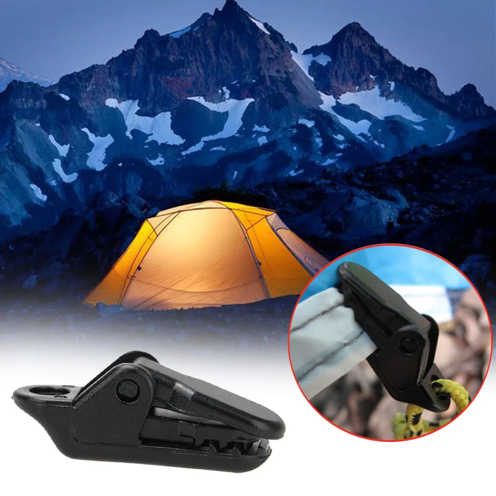Sporting 10-50pcs Tarpaulin Clip Tent Canopy Clip Buckle Outdoor Wind Rope Clamp - £23.89 GBP