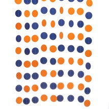 Orange Blue Paper Garland Party Decorations Circle Dot Backdrop Party Banner Str - £11.98 GBP