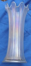 Thin Rib mid-size  Vase--4.75&quot; base..White--d.axa-old 988..vintage carnival - £152.54 GBP